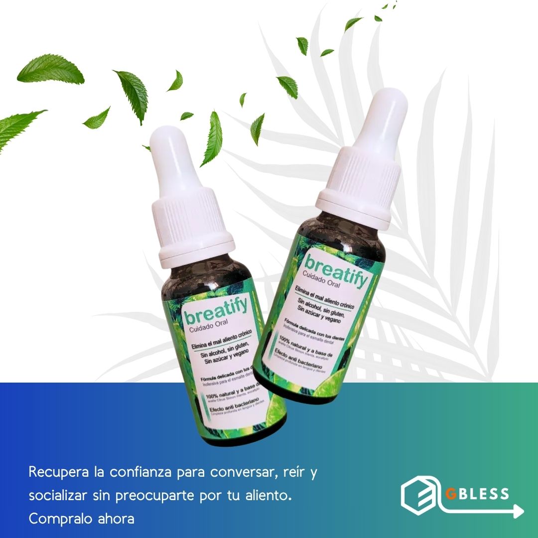 BREATIFY® GOTAS NATURALES PARA QUITAR EL MAL ALIENTO RÁPIDA Y EFECTIVA SOLUCIÓN