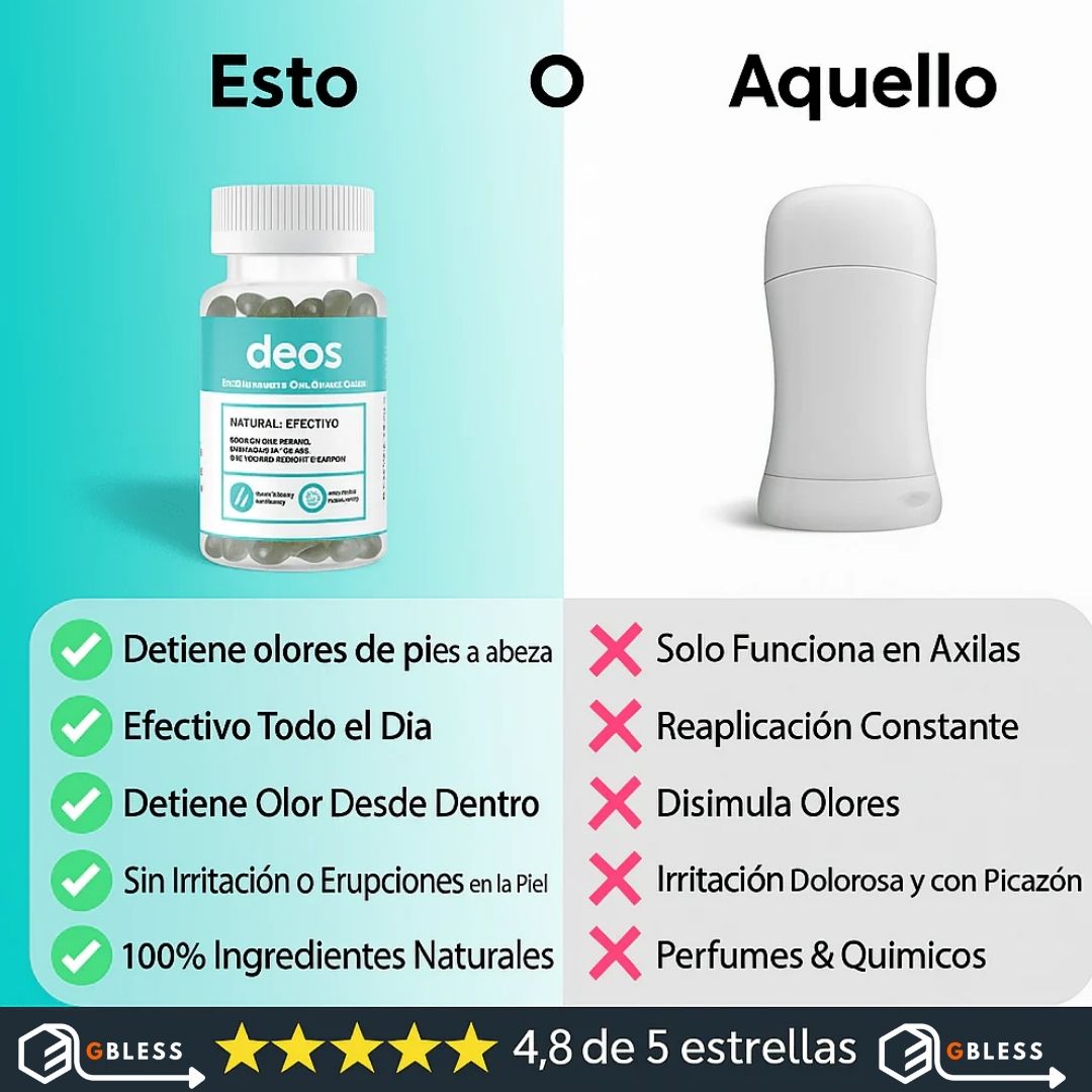 DEOS® DESODORANTE CORPORAL EN CAPSULAS ORIGINAL