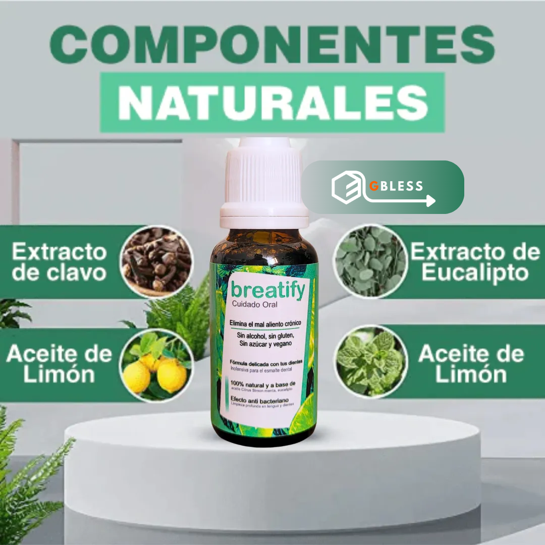 BREATIFY® GOTAS NATURALES PARA QUITAR EL MAL ALIENTO RÁPIDA Y EFECTIVA SOLUCIÓN